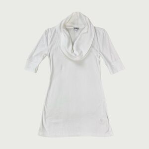 White Cowl Neck Tshirt